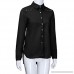One promise Fashion Women Plus Size V-Neck Button Long Sleeves Tops Loose Solid Hole Blouse Black B07Q3763FV